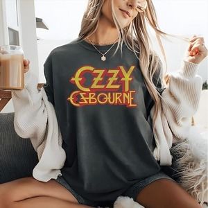 Rock Tee For Metal Fans Retro Heavy Metal Shirt Black Sabbath Band Black Tee